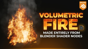 Volumetric Fire Made Entirely From Blender Shader Nodes