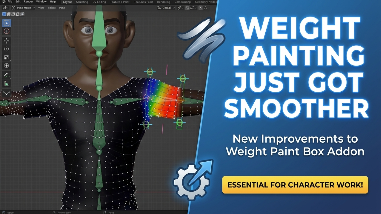 Weight Paint Box Addon Gets New Improvements (Blender)