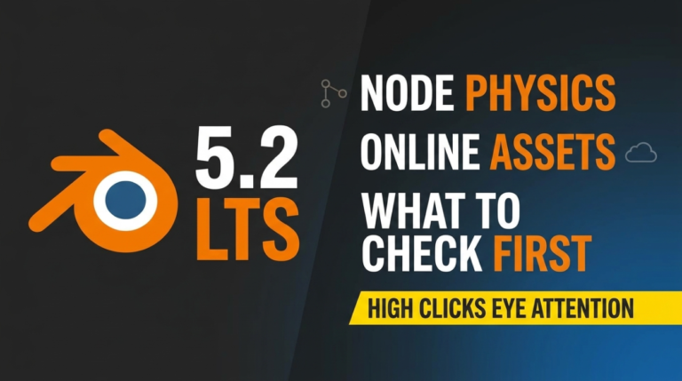 Blender 5.2 LTS: Node Physics, Online Assets and What to Check First
