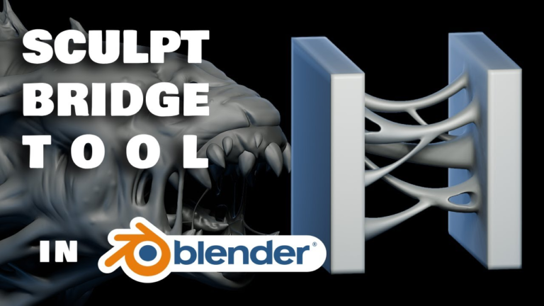 Bridge tool for sculpting in Blender