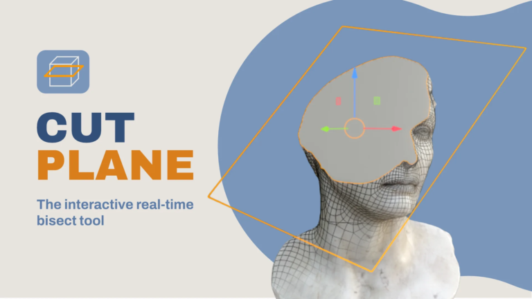Cut a mesh with a plane, and see the result while you move it.