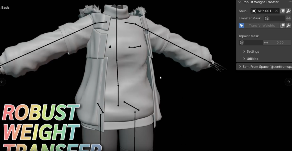 Robust Weight Transfer — One-Click Weights for Blender