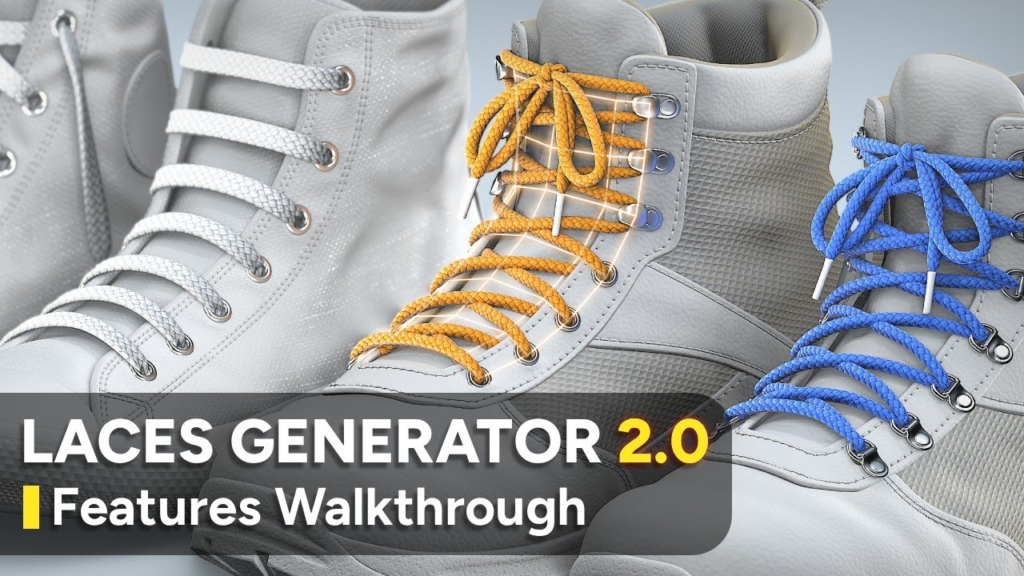 Laces Generator — Procedural Shoelaces (Geometry Nodes)