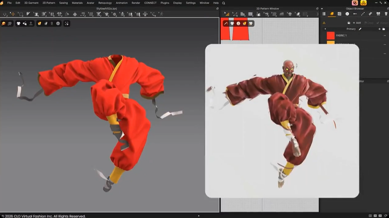 Marvelous Designer 2026.1 Lets You Paint Wrinkles and Rip Clothes Along the Seams