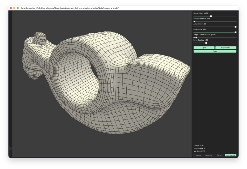 AutoRemesher 1.1 Is Out — Open-Source Tool With Better Quad Remeshing And UVs