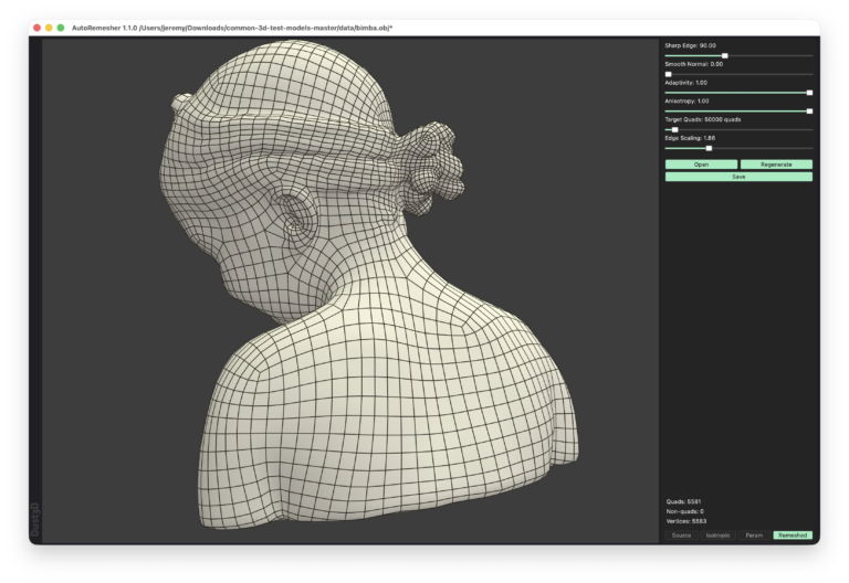 AutoRemesher 1.1 Is Out — Open-Source Tool With Better Quad Remeshing And UVs