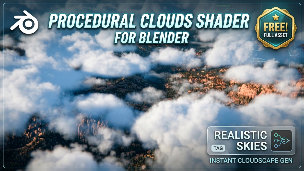 Free Procedural Clouds Shader for Blender: Realistic Skies Without External Textures