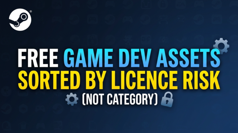 Free Game Dev Assets, Sorted by Licence Risk (Not Category)