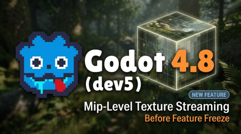 Godot 4.8 dev 5 Adds Mip-Level Texture Streaming Before Feature Freeze