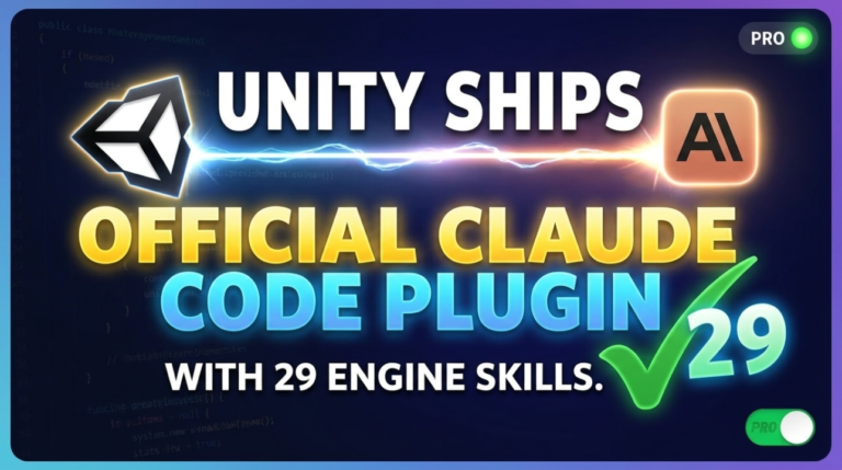 Unity Ships an Official Claude Code Plugin With 29 Engine Skills