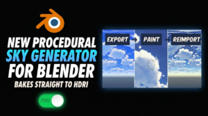 A New Procedural Stylized Sky Generator for Blender Bakes Straight to HDRI