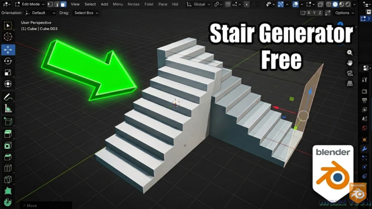 Stair Geometry Node — Free Procedural Stairs for Blender